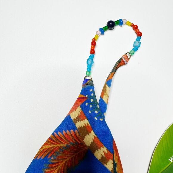 Farm Rio Macaw Tropical Print Beaded Bikini Set Size Small Top & Medium Bottom - Picture 6 of 16